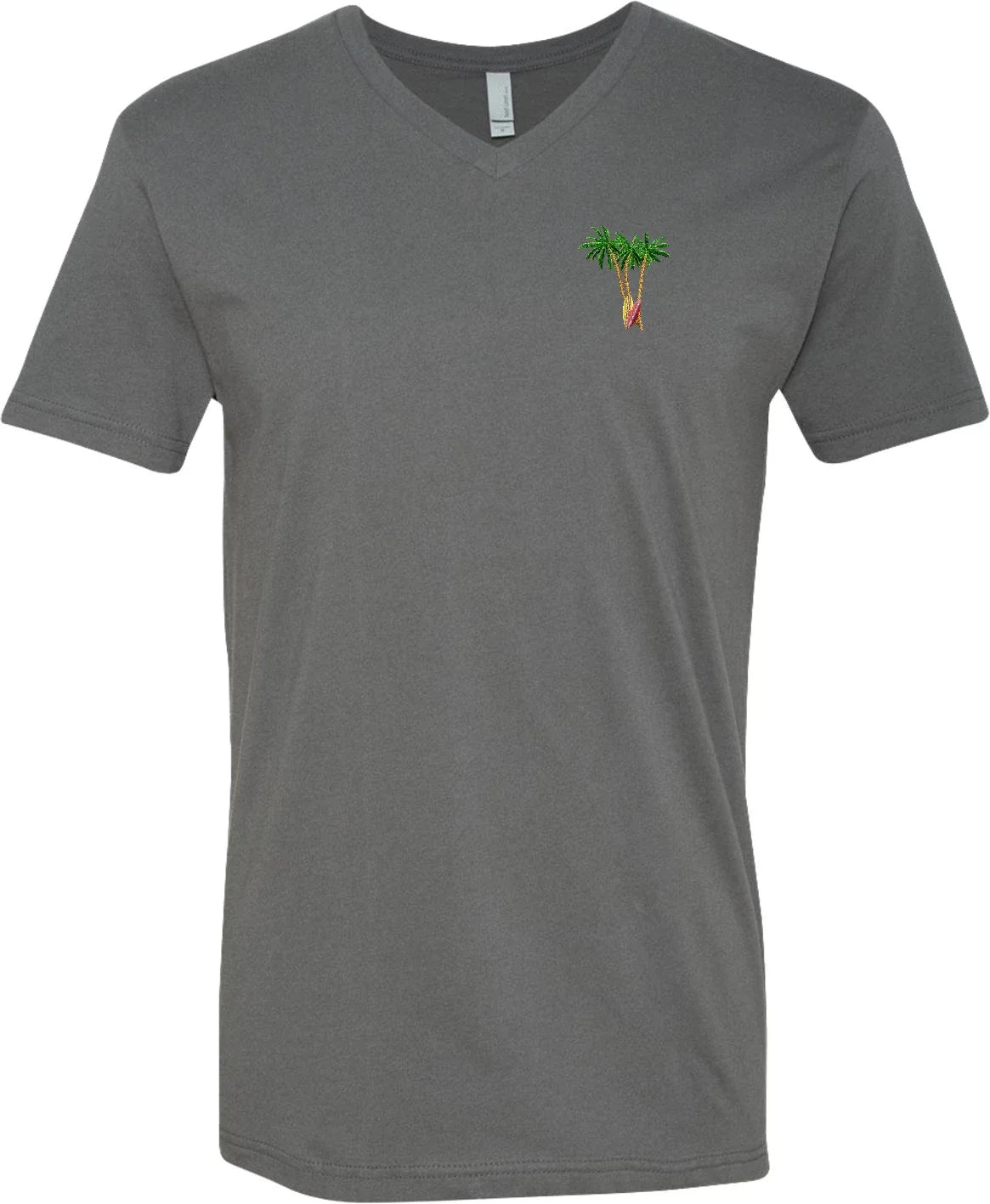 Buy Cool Palm Tree Patch Pocket Print V-Neck - Adult & Kids T-Shirts, Sweatshirts & Hoodies apparel design preview 1