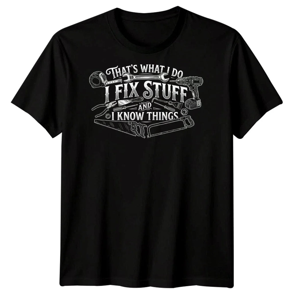 I Fix Stuff Mens Funny Plumber Electrician Mechanic - Adult & Kids T-Shirts, Sweatshirts & Hoodies apparel design preview 1