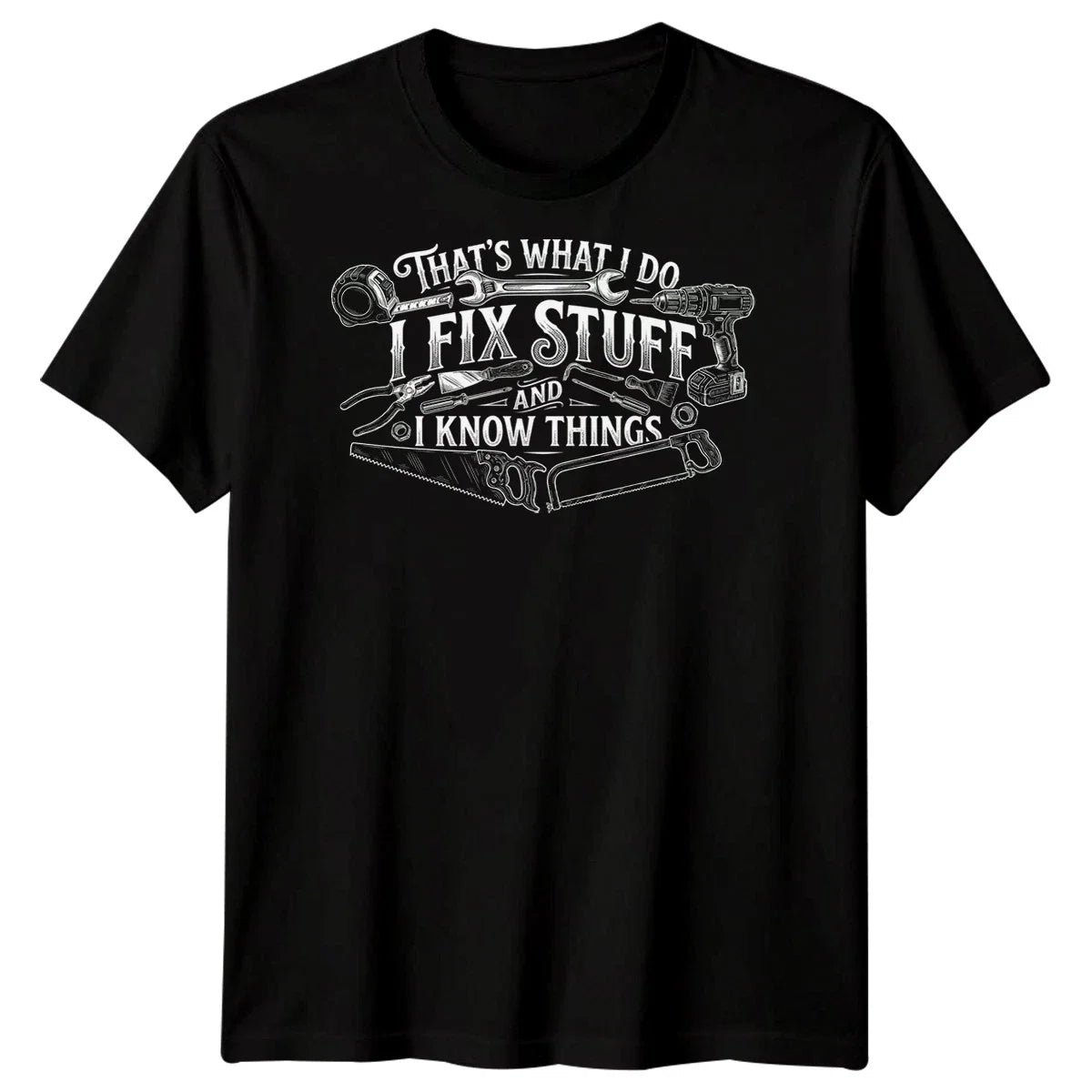 I Fix Stuff Mens Funny Plumber Electrician Mechanic - Adult & Kids T-Shirts, Sweatshirts & Hoodies apparel design preview 1