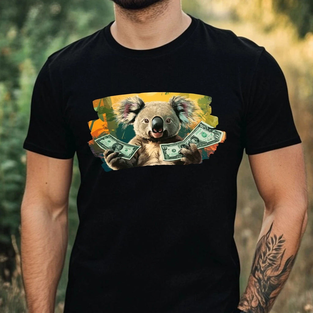 Mens Funny Koala Money Print Cotton Size XS to 5XL - Adult & Kids T-Shirts, Sweatshirts & Hoodies apparel design preview 1