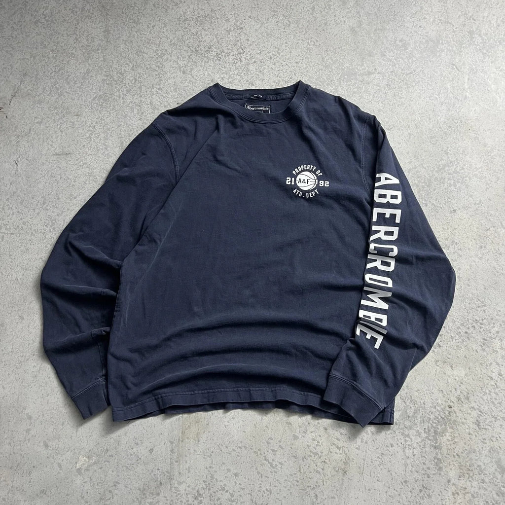 Abercrombie Fitch Muscle Fit Mens XL Sleeve Hit Navy - Adult & Kids T-Shirts, Sweatshirts & Hoodies apparel design preview 1