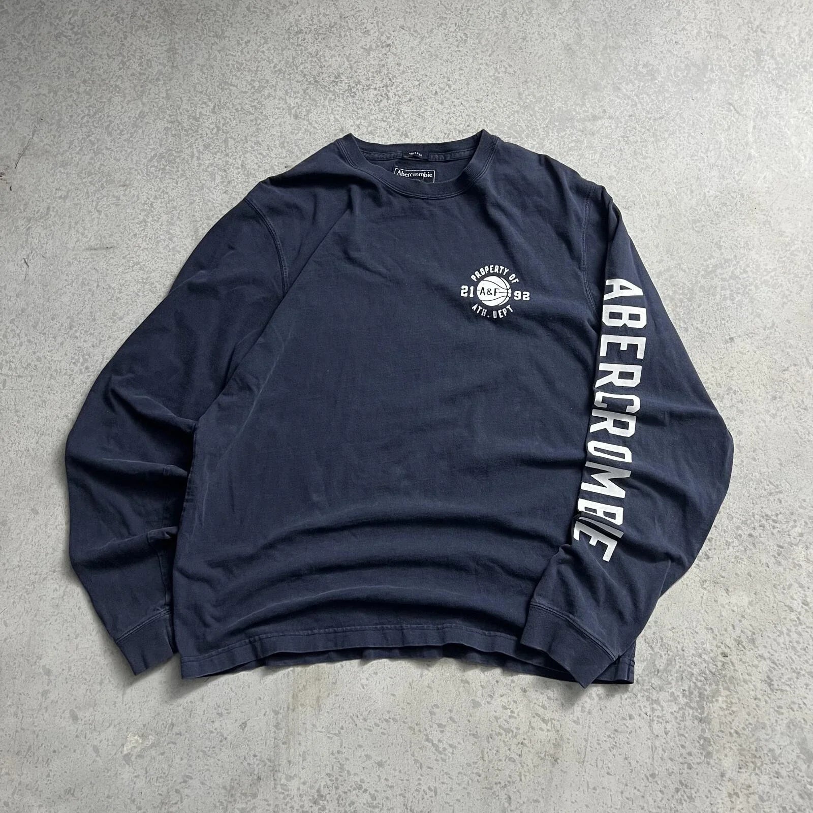 Abercrombie Fitch Muscle Fit Mens XL Sleeve Hit Navy - Adult & Kids T-Shirts, Sweatshirts & Hoodies apparel design preview 1