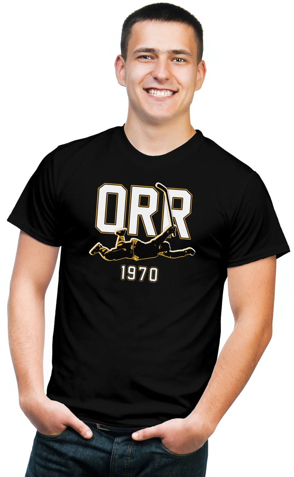 BSW Men's Bobby Orr 1970 Hockey Cup Finals Winning - Adult & Kids T-Shirts, Sweatshirts & Hoodies apparel design preview 1