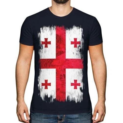 GEORGIA GRUNGE FLAG MENS TOP SAK'ART'VELO FOOTBALL - Adult & Kids T-Shirts, Sweatshirts & Hoodies apparel design preview 1