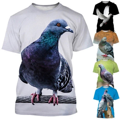 Pigeon Animal Bird Harajuku 3D womens/mens Short - Adult & Kids T-Shirts, Sweatshirts & Hoodies apparel design preview 1
