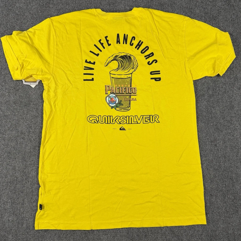 Quiksilver x Pacifico Cerveza Beer Mens XL Yellow - Adult & Kids T-Shirts, Sweatshirts & Hoodies apparel design preview 1