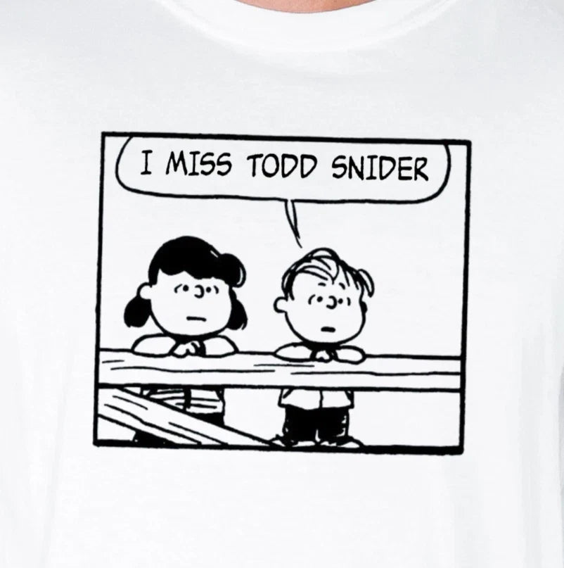 I Miss Todd Snider Peanuts Inspired Classic Rock - Adult & Kids T-Shirts, Sweatshirts & Hoodies apparel design preview 1