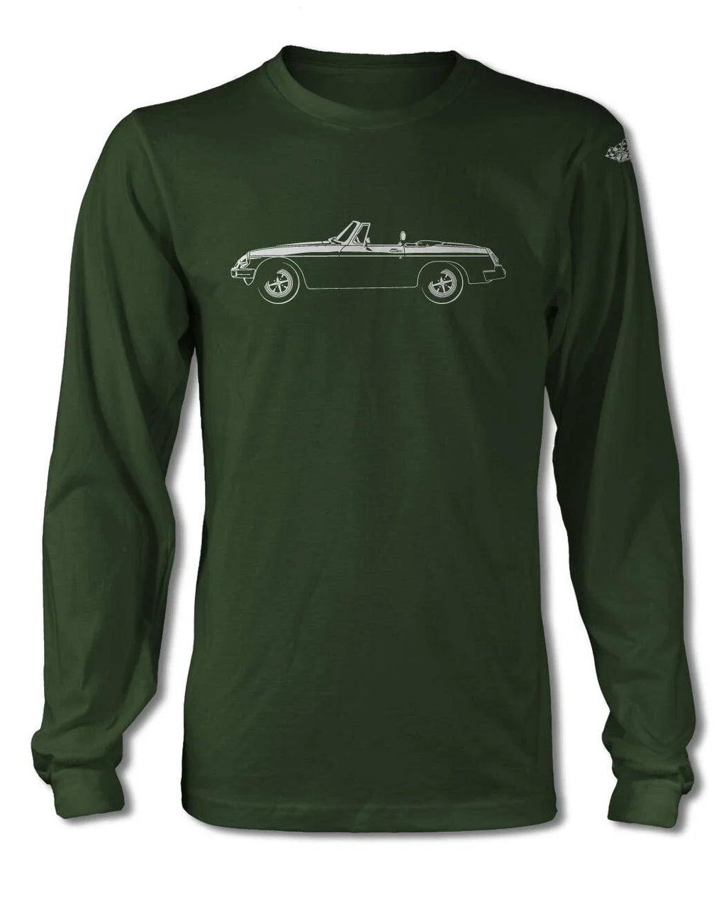MG MGB MKIII Convertible Side View - Adult & Kids T-Shirts, Sweatshirts & Hoodies apparel design preview 1