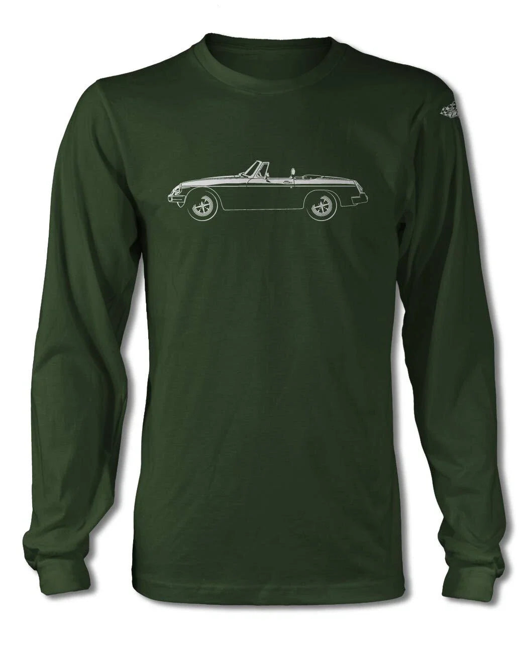 MG MGB MKIII Convertible Side View - Adult & Kids T-Shirts, Sweatshirts & Hoodies apparel design preview 1