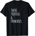 Tacos Tequila And French Bulldogs Funny Dog Gift - Adult & Kids T-Shirts, Sweatshirts & Hoodies apparel design preview 1