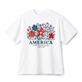 America 250th Anniversary Red Blue Floral Patriotic - Adult & Kids T-Shirts, Sweatshirts & Hoodies apparel design preview 1