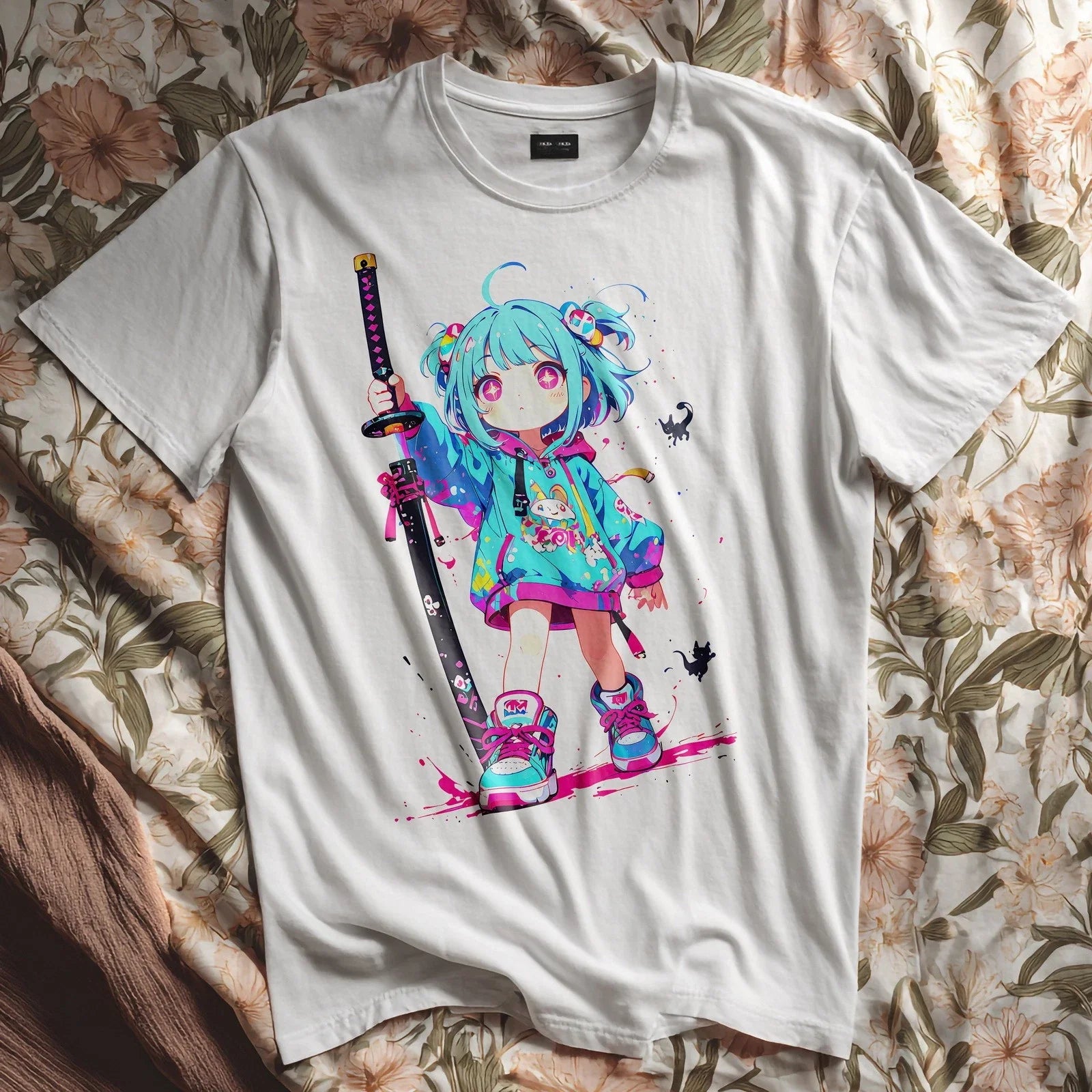 Chibi Girl Cute Kawaii 005 Anime/Manga Adult - Adult & Kids T-Shirts, Sweatshirts & Hoodies apparel design preview 1