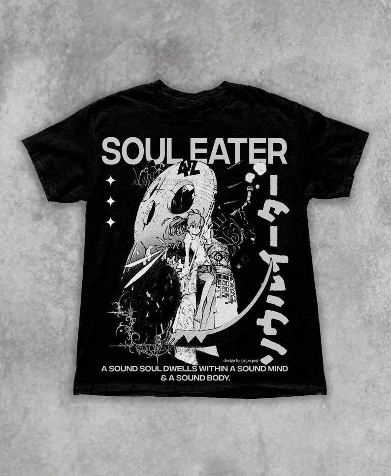 Soul Eater Inspired Anime Vintage Unisex Heavy Cotton - Adult & Kids T-Shirts, Sweatshirts & Hoodies apparel design preview 1
