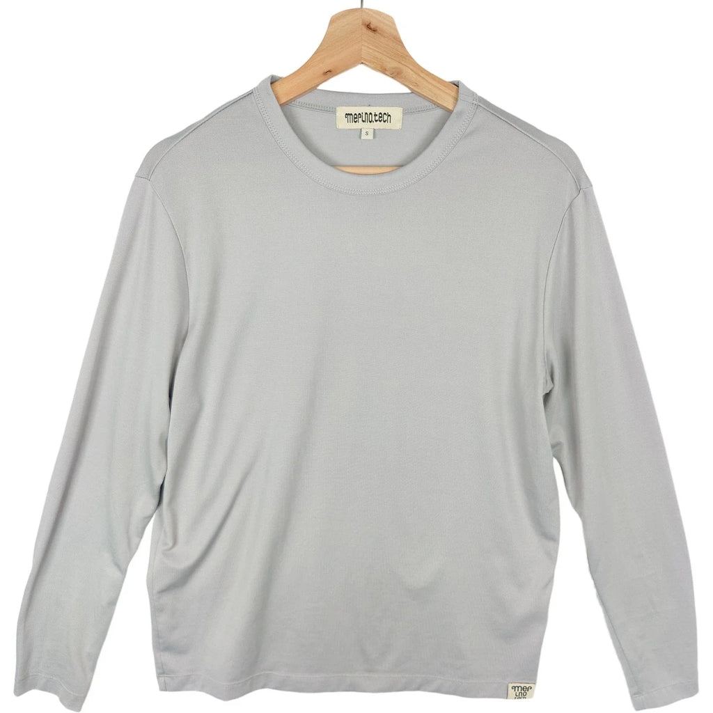 Merino.tech Men's Gray 100% Merino Wool Crew Neck S - Adult & Kids T-Shirts, Sweatshirts & Hoodies apparel design preview 1