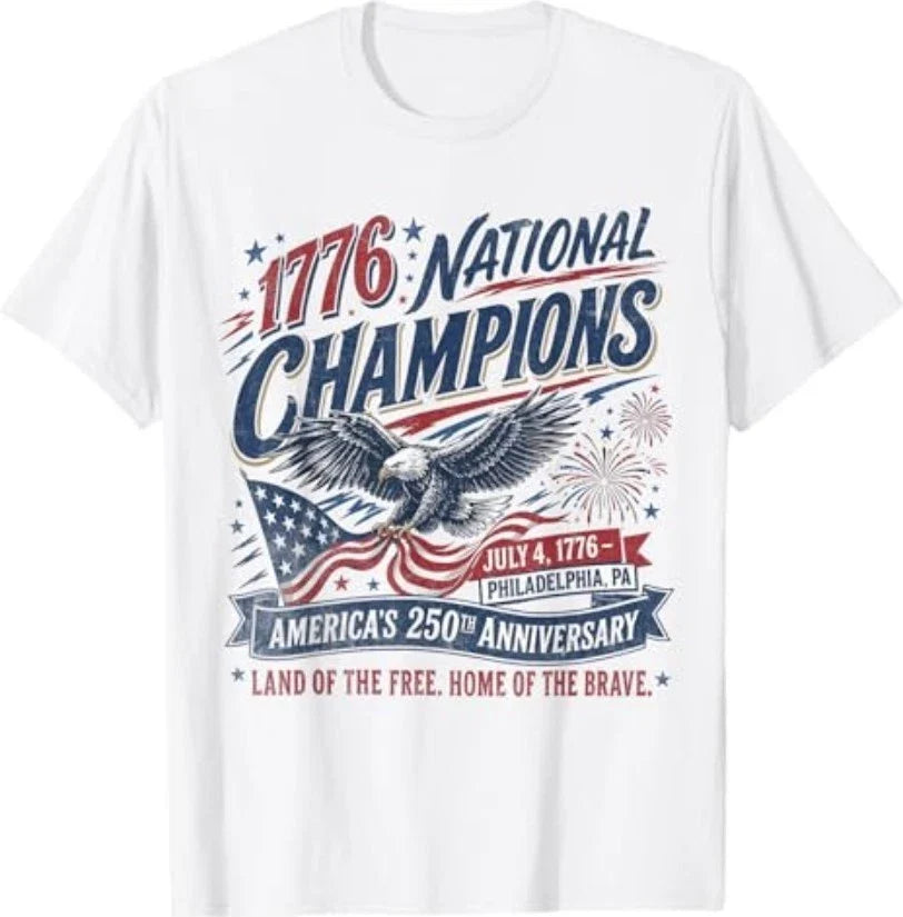 1776 National Champions - Adult & Kids T-Shirts, Sweatshirts & Hoodies apparel design preview 1