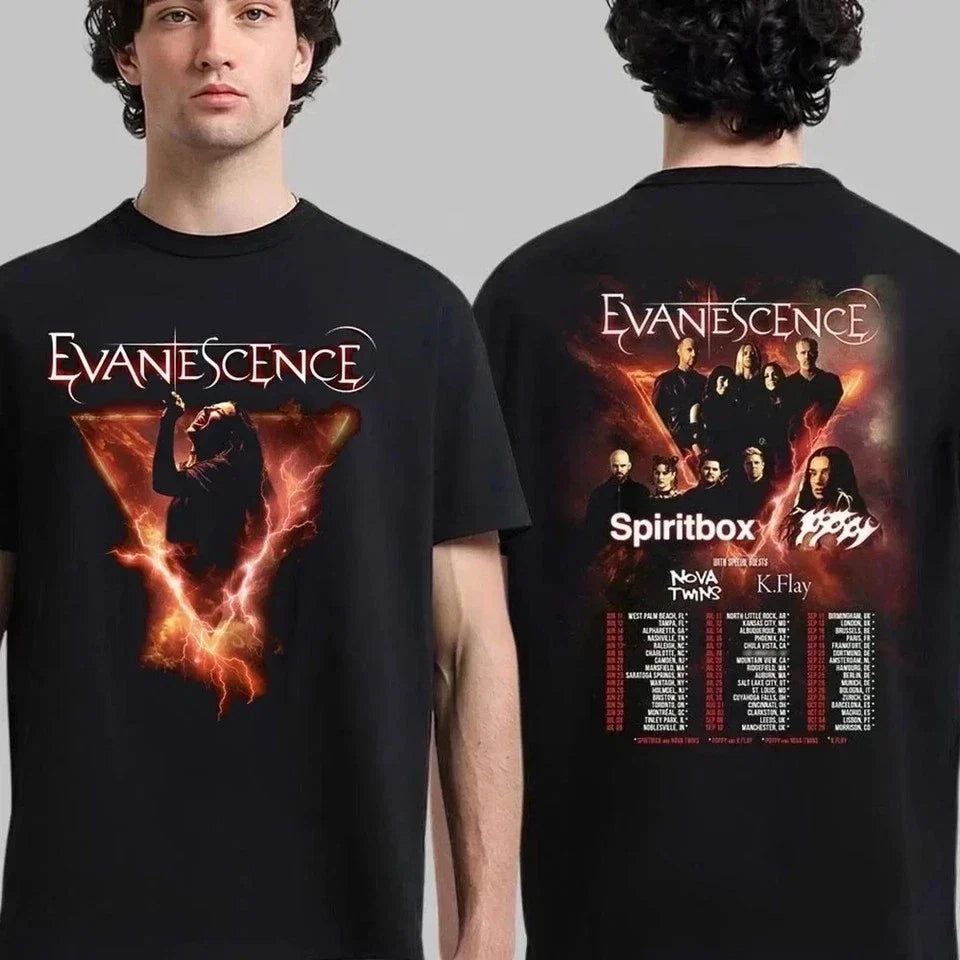 Evanescence 2026 North America Tour Alternative Rock - Adult & Kids T-Shirts, Sweatshirts & Hoodies apparel design preview 1