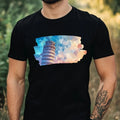Mens Pisa Tower Polygonal Motif Cotton Size XS to 5XL - Adult & Kids T-Shirts, Sweatshirts & Hoodies apparel design preview 1