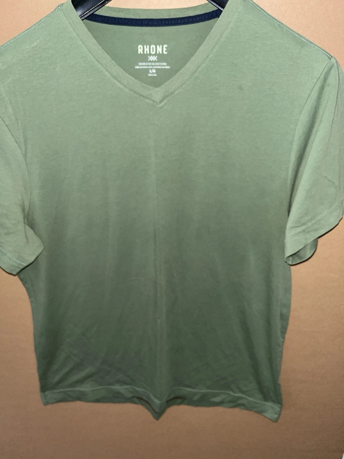 Rhone Element Men L Green V Neck Short Sleeve Stretch - Adult & Kids T-Shirts, Sweatshirts & Hoodies apparel design preview 1