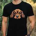 Mens Watercolour Spaniel Head Peek Motif Cotton Size - Adult & Kids T-Shirts, Sweatshirts & Hoodies apparel design preview 1