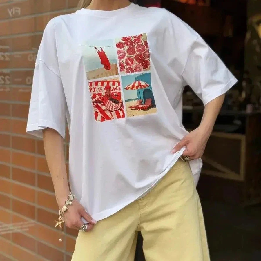 Retro Style Cotton Graphic Tops Cartoon INS Street - Adult & Kids T-Shirts, Sweatshirts & Hoodies apparel design preview 1