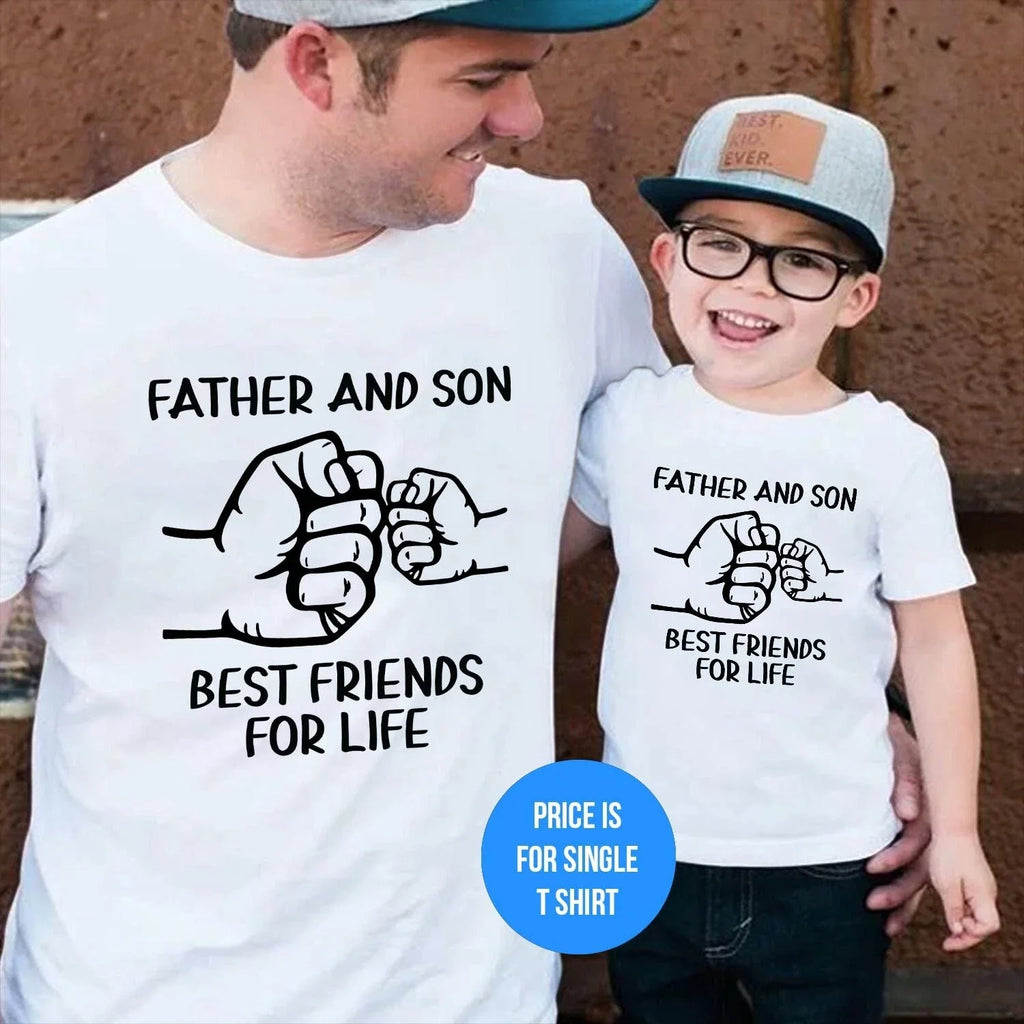 (1114) Father And Son Best friend for life Father's - Adult & Kids T-Shirts, Sweatshirts & Hoodies apparel design preview 1