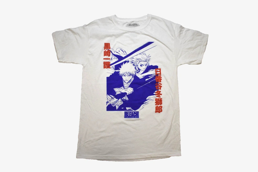 Bleach Anime Series Ichigo Toshiro Kanji White Mens - Adult & Kids T-Shirts, Sweatshirts & Hoodies apparel design preview 1