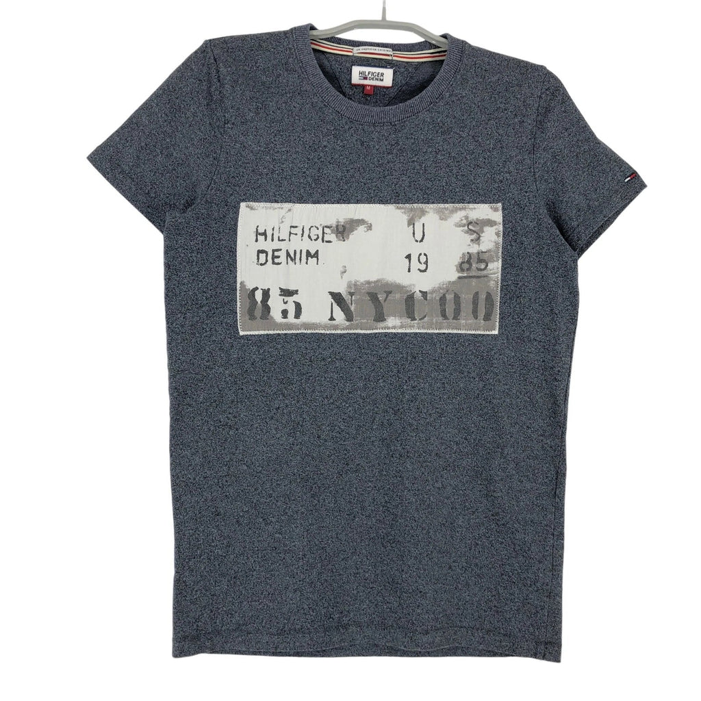 TOMMY HILFIGER Regular Round Neck Blue Men Size M - Adult & Kids T-Shirts, Sweatshirts & Hoodies apparel design preview 1