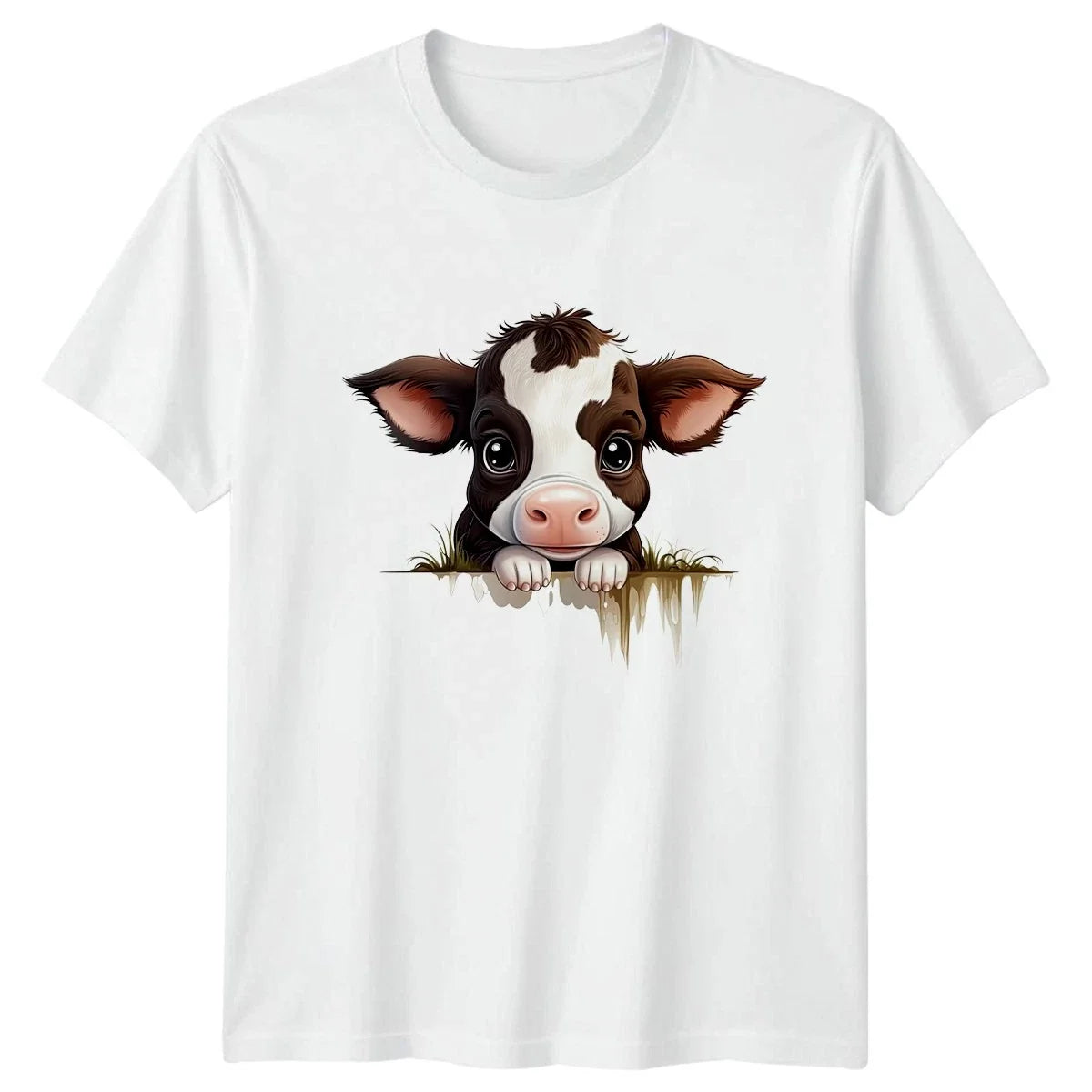 Cute Peeking Cow Animals Birthday Gift For Him And - Adult & Kids T-Shirts, Sweatshirts & Hoodies apparel design preview 1