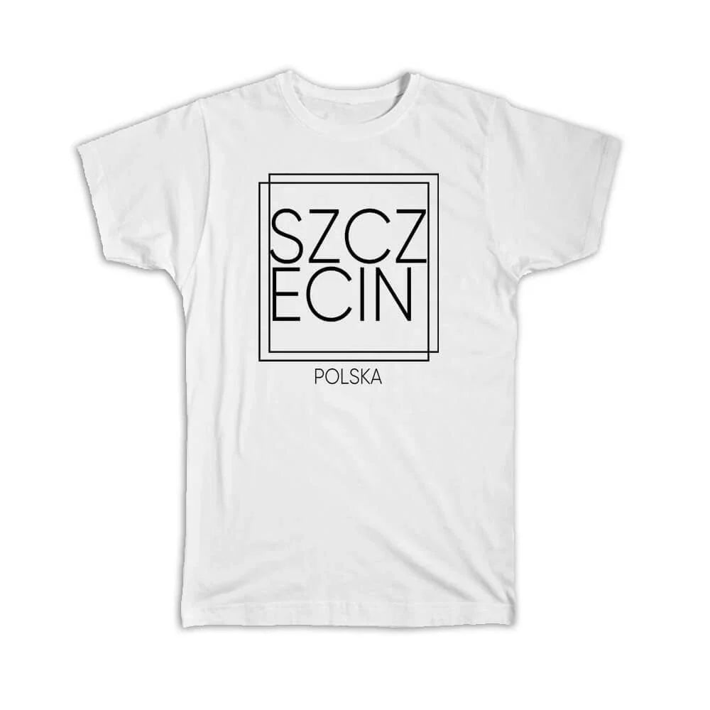 Gift SZCZECIN Poland Square Modern Minimalist Font - Adult & Kids T-Shirts, Sweatshirts & Hoodies apparel design preview 1