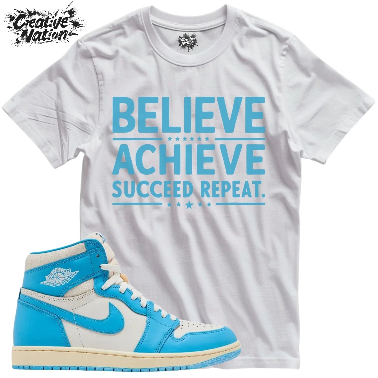 To Match 1 UNC Reimagined Sneaker Gym - Adult & Kids T-Shirts, Sweatshirts & Hoodies apparel design preview 1