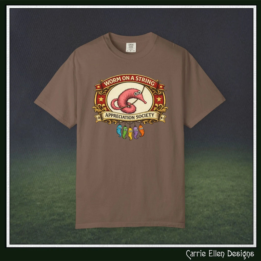 Worm on a String Appreciation Society Comfort Colors® - Adult & Kids T-Shirts, Sweatshirts & Hoodies apparel design preview 1