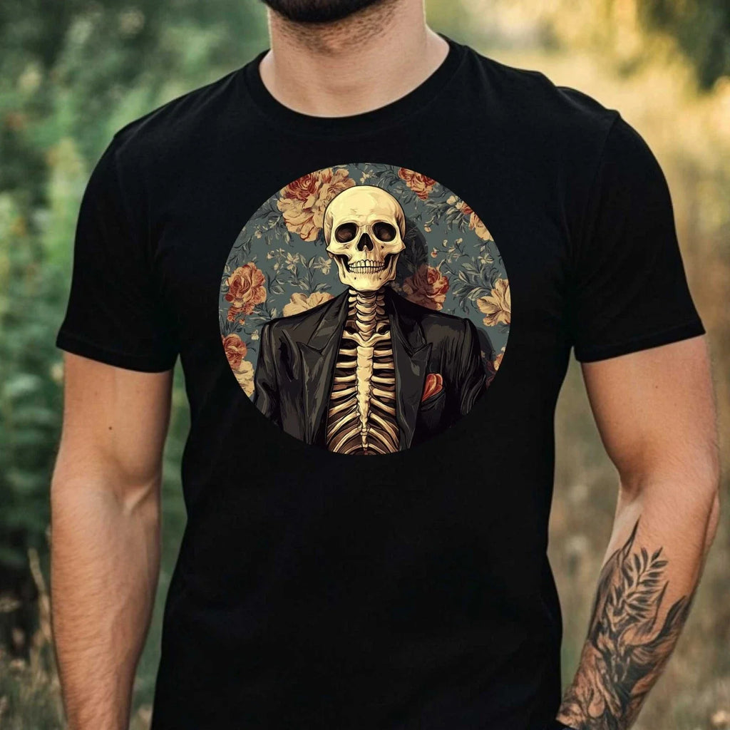 Mens Skeleton Portrait Motif Cotton Size XS to 5XL - Adult & Kids T-Shirts, Sweatshirts & Hoodies apparel design preview 1