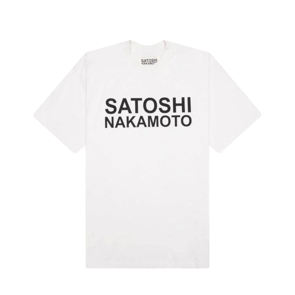Size M Satoshi Nakamoto Basic Logo "White" - Adult & Kids T-Shirts, Sweatshirts & Hoodies apparel design preview 1
