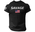 Savage American Flag Black Patriotic USA Military - Adult & Kids T-Shirts, Sweatshirts & Hoodies apparel design preview 1