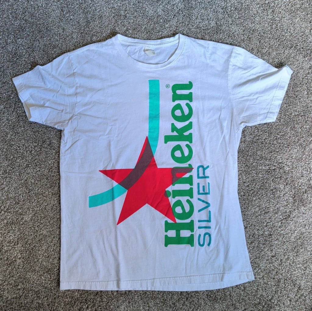 Heineken Silver White Size Large Short Sleeve - Adult & Kids T-Shirts, Sweatshirts & Hoodies apparel design preview 1