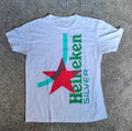 Heineken Silver White Size Large Short Sleeve - Adult & Kids T-Shirts, Sweatshirts & Hoodies apparel design preview 1