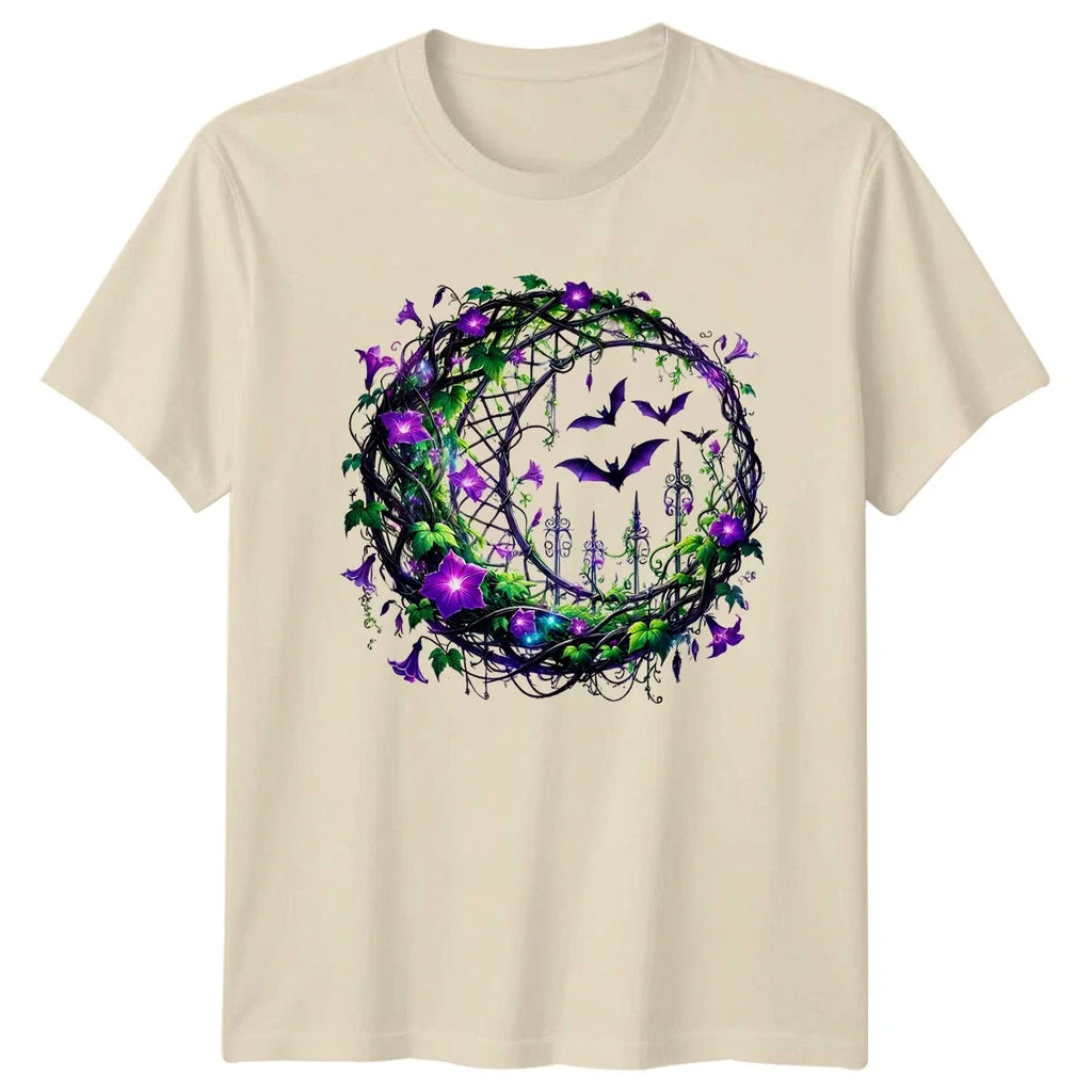 Mystical Bats Morning Glory Moon Gothic Fantasy - Adult & Kids T-Shirts, Sweatshirts & Hoodies apparel design preview 1