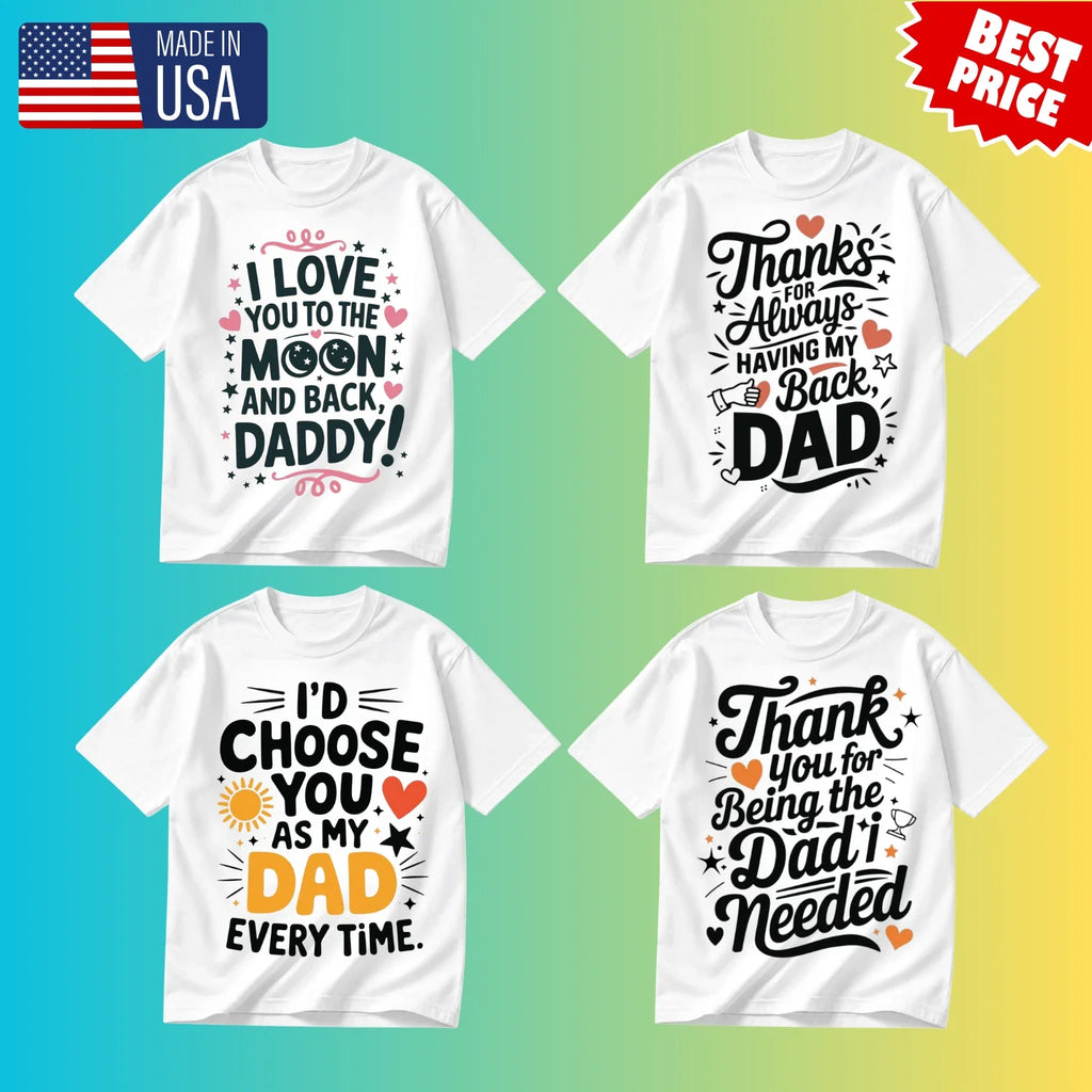 Funny Dad Love Bundle Father's Day Gift Set Cute - Adult & Kids T-Shirts, Sweatshirts & Hoodies apparel design preview 1