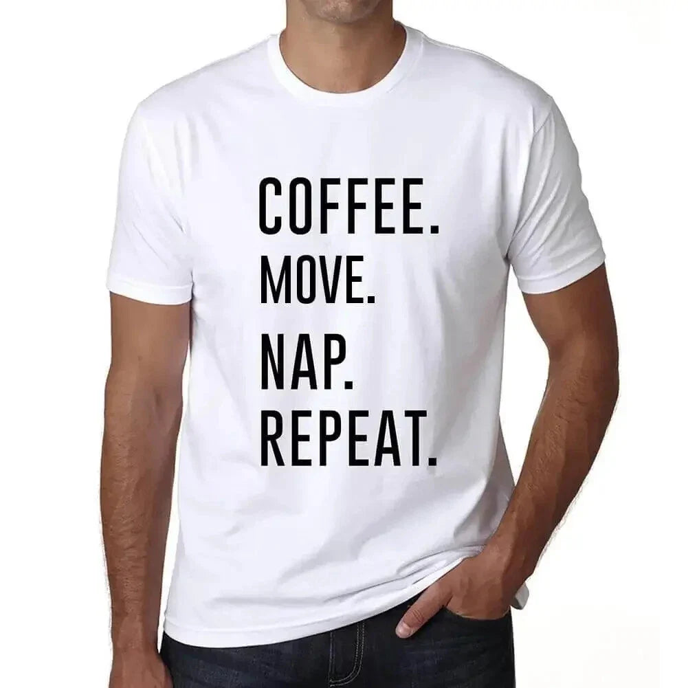ULTRABASIC men's coffee movement nap repetition move - Adult & Kids T-Shirts, Sweatshirts & Hoodies apparel design preview 1
