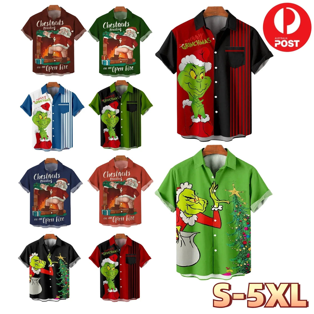 Mens Christmas Hawaiian Summer Beach Short sleeve - Adult & Kids T-Shirts, Sweatshirts & Hoodies apparel design preview 1