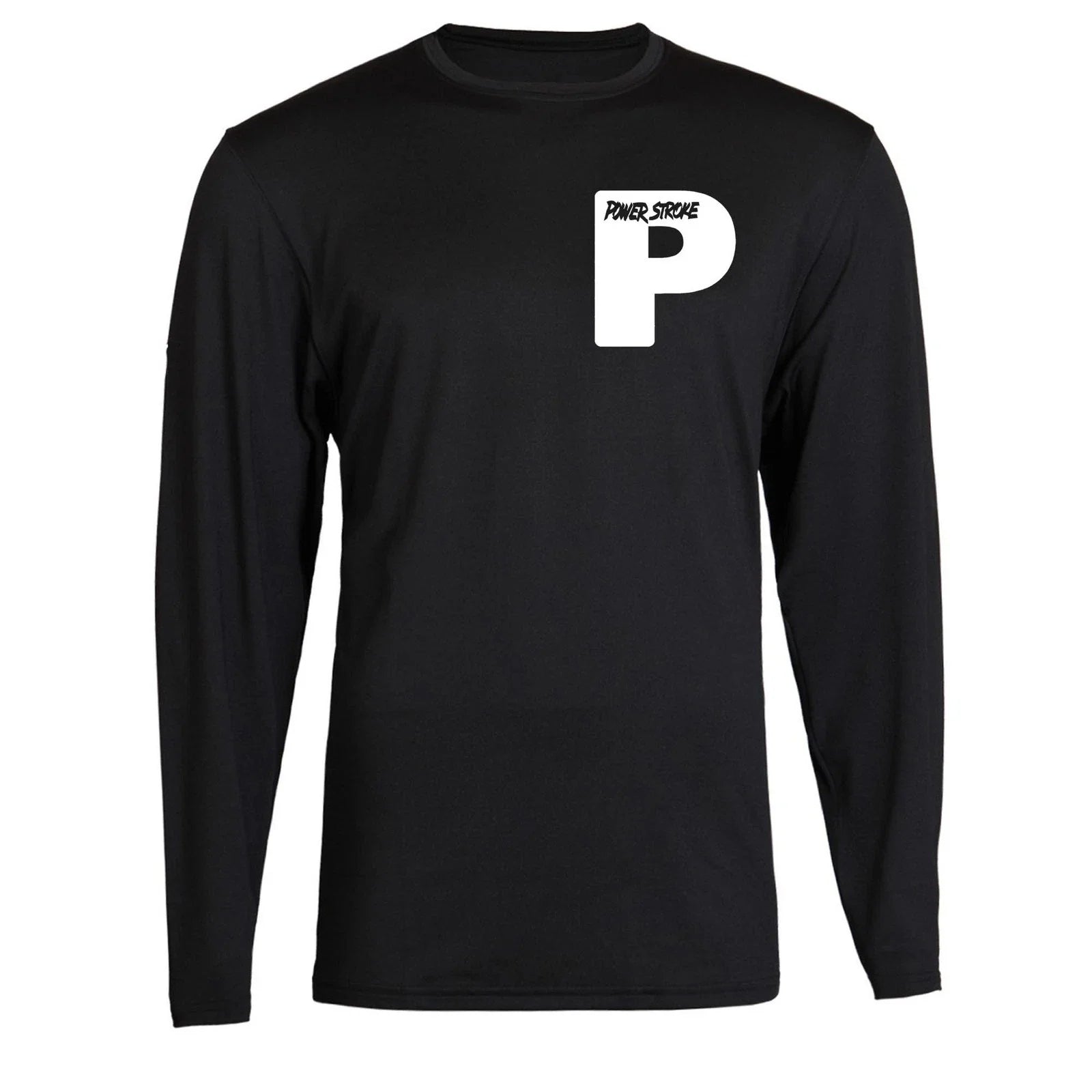 White Powerstroke Small P Unisex Black Color Front S - Adult & Kids T-Shirts, Sweatshirts & Hoodies apparel design preview 1