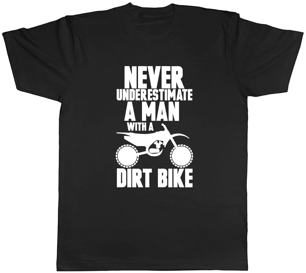 Never Underestimate a Man with Dirt Bike Mens - Adult & Kids T-Shirts, Sweatshirts & Hoodies apparel design preview 1
