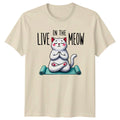 Live In The Meow Yoga Cat Funny Fitness - Adult & Kids T-Shirts, Sweatshirts & Hoodies apparel design preview 1