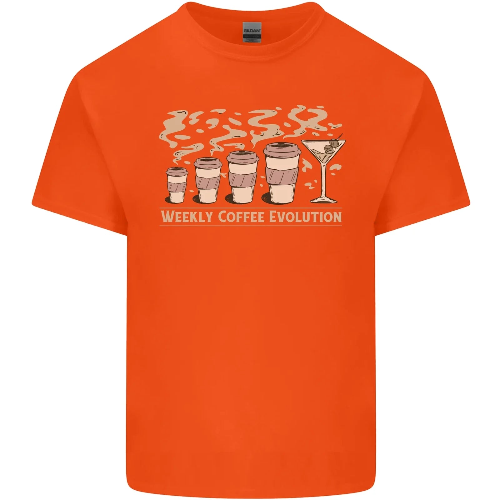 Funny Weekly Coffee to Alcohol Evolution Wine Mens - Adult & Kids T-Shirts, Sweatshirts & Hoodies apparel design preview 1