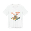 Slow Summer Mornings aesthetic, pastel coastal vibes - Adult & Kids T-Shirts, Sweatshirts & Hoodies apparel design preview 1