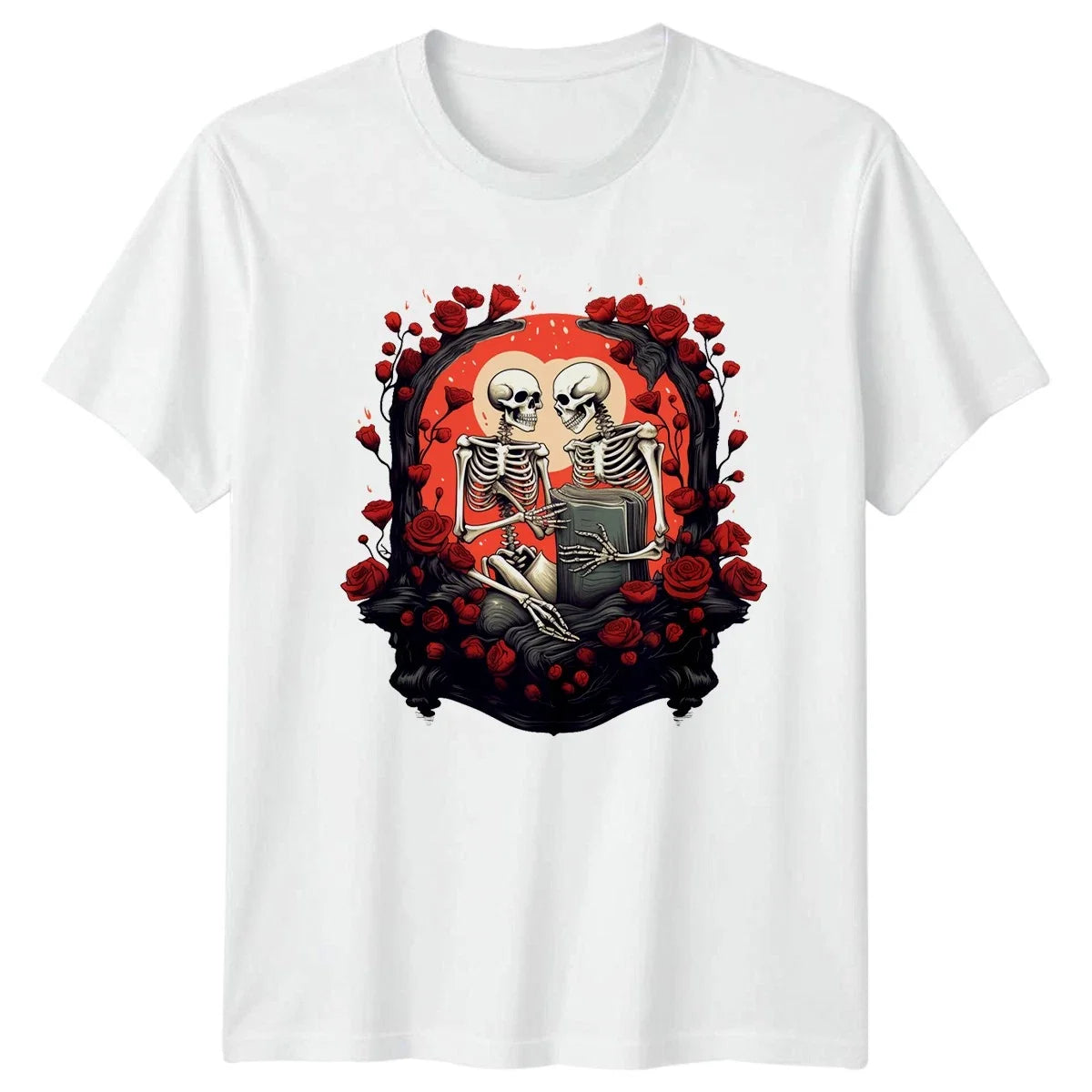 Our Love Story Continues Eternally Gothic Skeleton - Adult & Kids T-Shirts, Sweatshirts & Hoodies apparel design preview 1