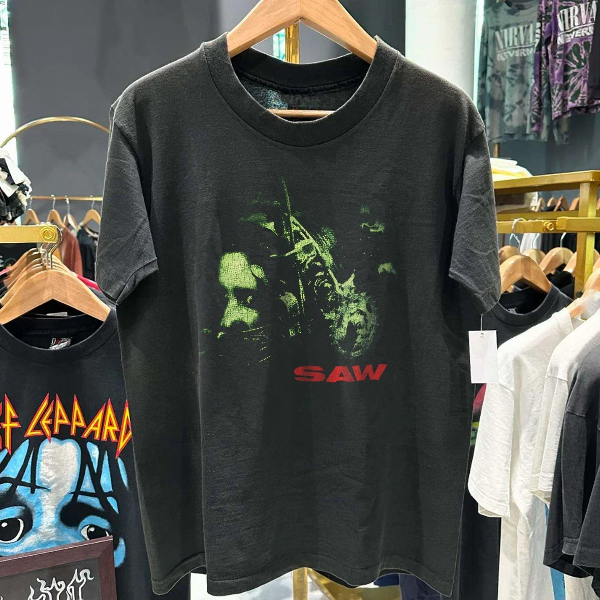 2004 Saw Classic Black M - Adult & Kids T-Shirts, Sweatshirts & Hoodies apparel design preview 1