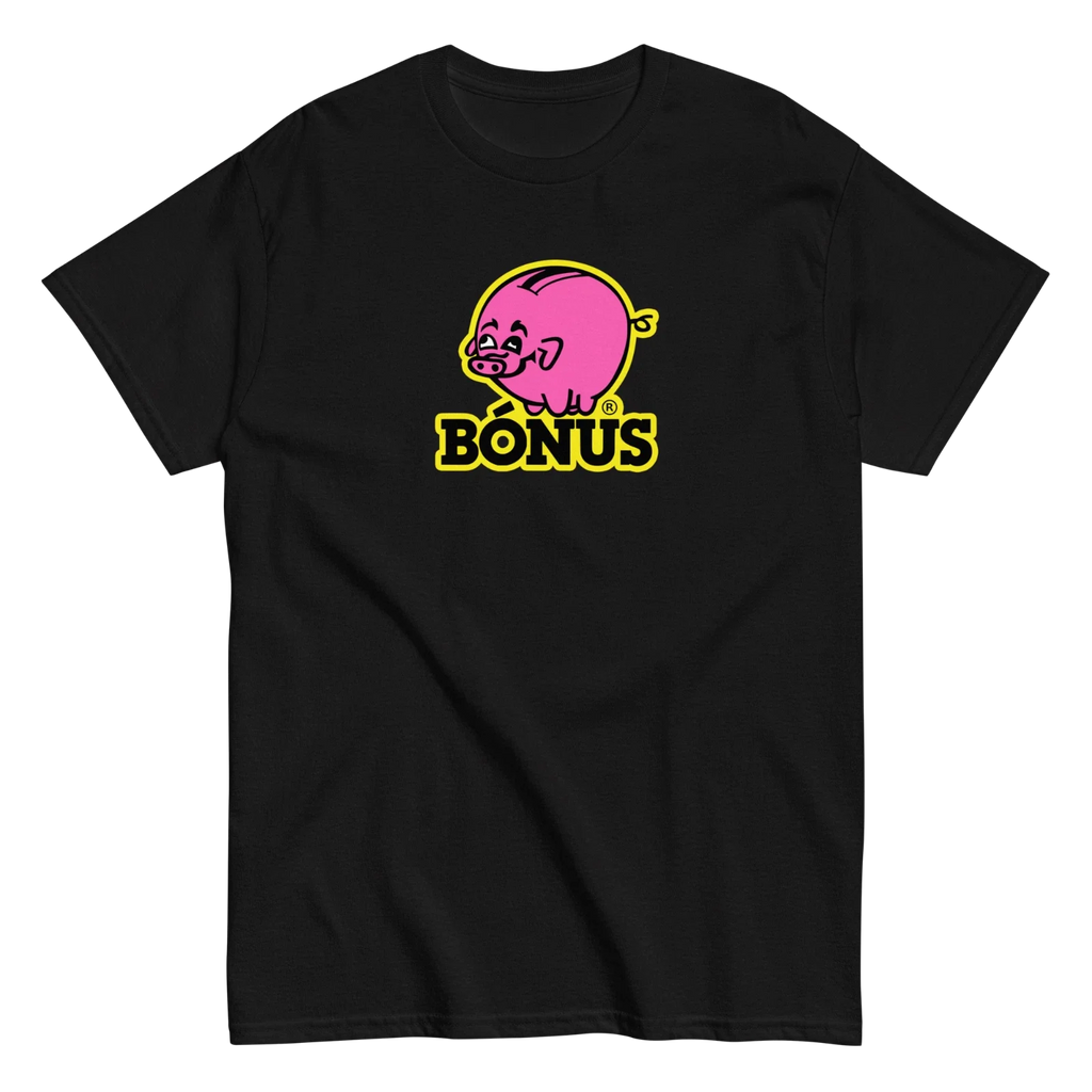 BONUS Iceland Supermarket Pink Piggy Bank Logo - Adult & Kids T-Shirts, Sweatshirts & Hoodies apparel design preview 1