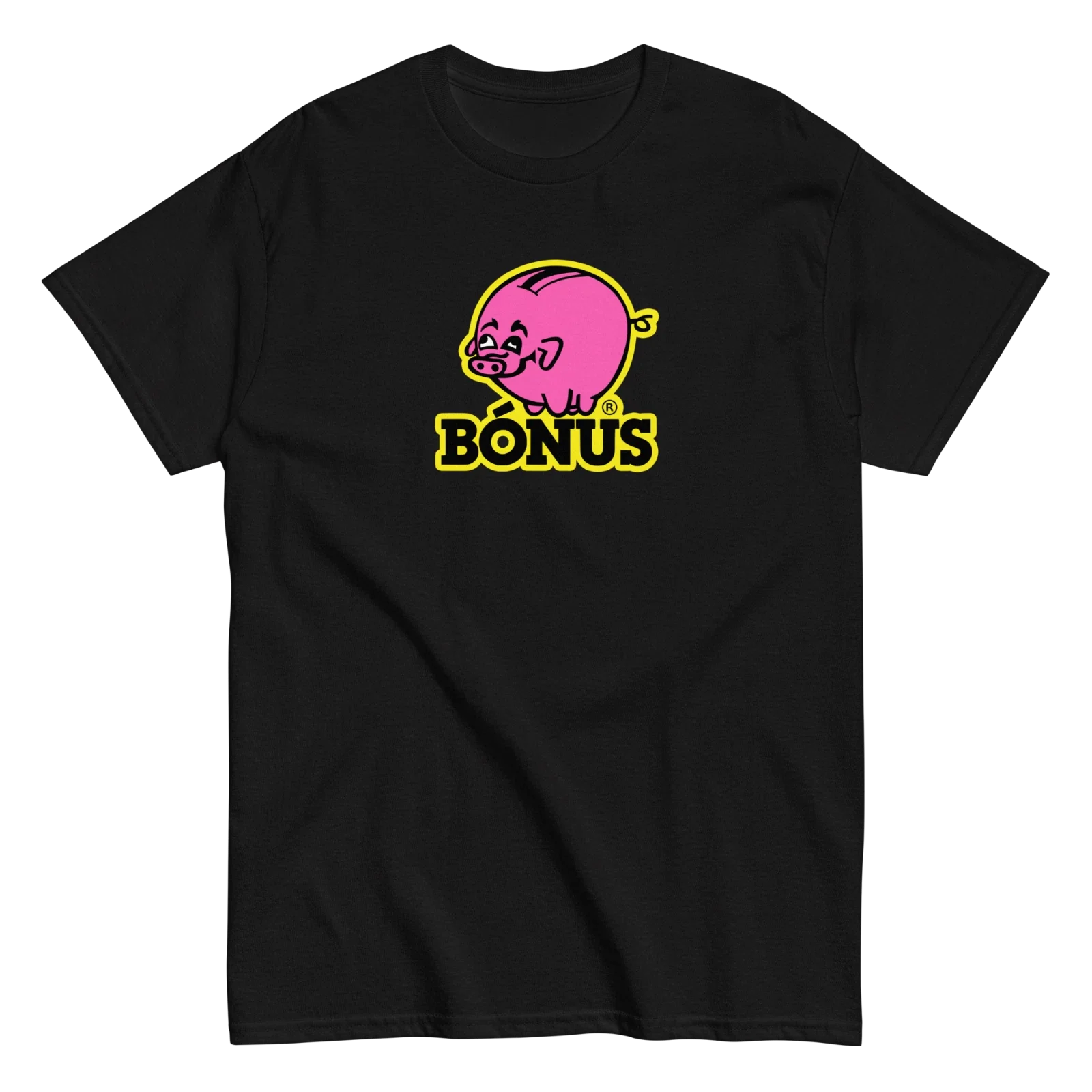 BONUS Iceland Supermarket Pink Piggy Bank Logo - Adult & Kids T-Shirts, Sweatshirts & Hoodies apparel design preview 1