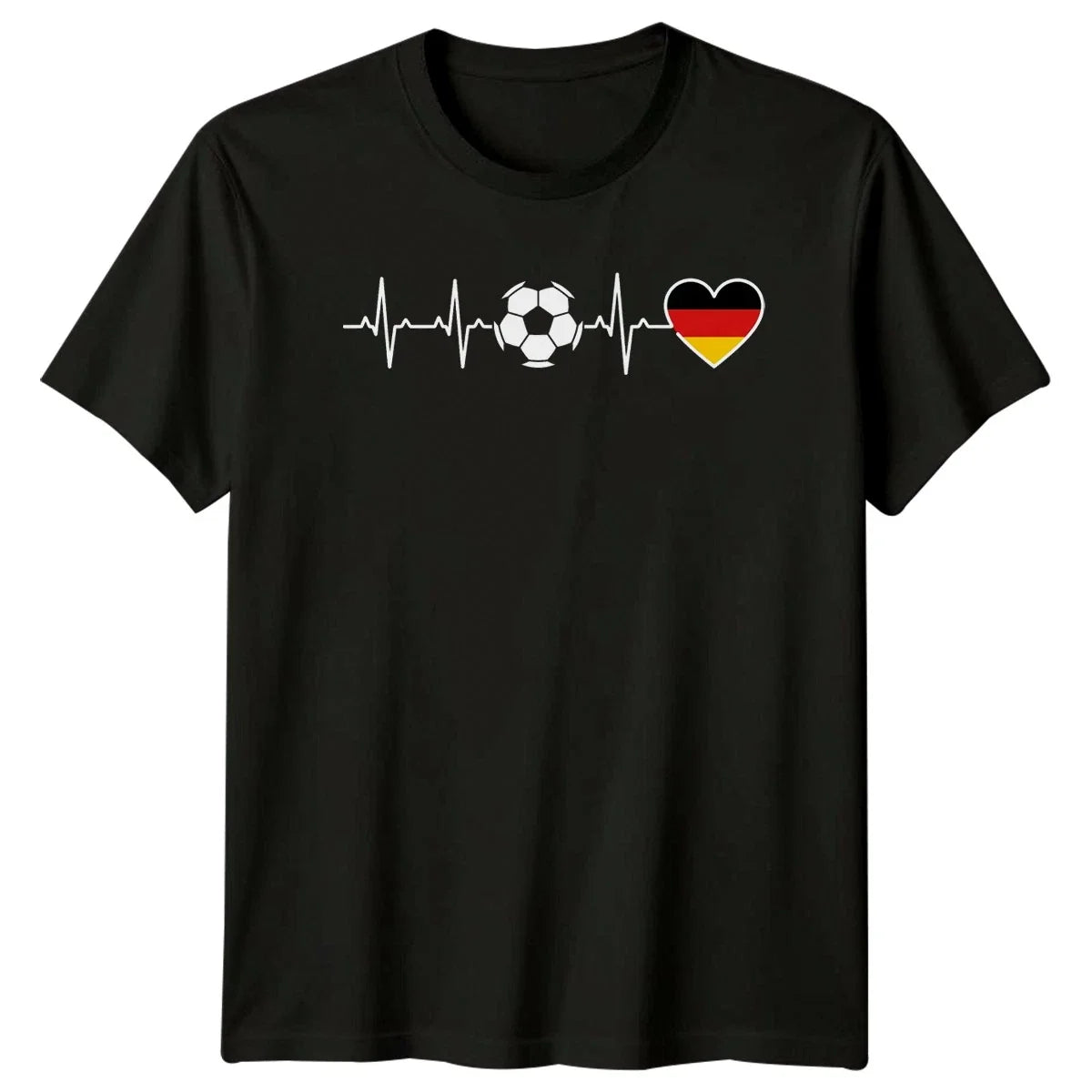 German Football Heartbeat Birthday Gift For Him And - Adult & Kids T-Shirts, Sweatshirts & Hoodies apparel design preview 1